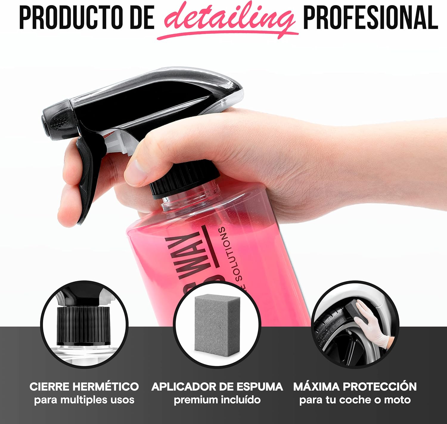 TIRE SHINE 500 ML - Renovador de Plásticos y Neumáticos - Imagen 5