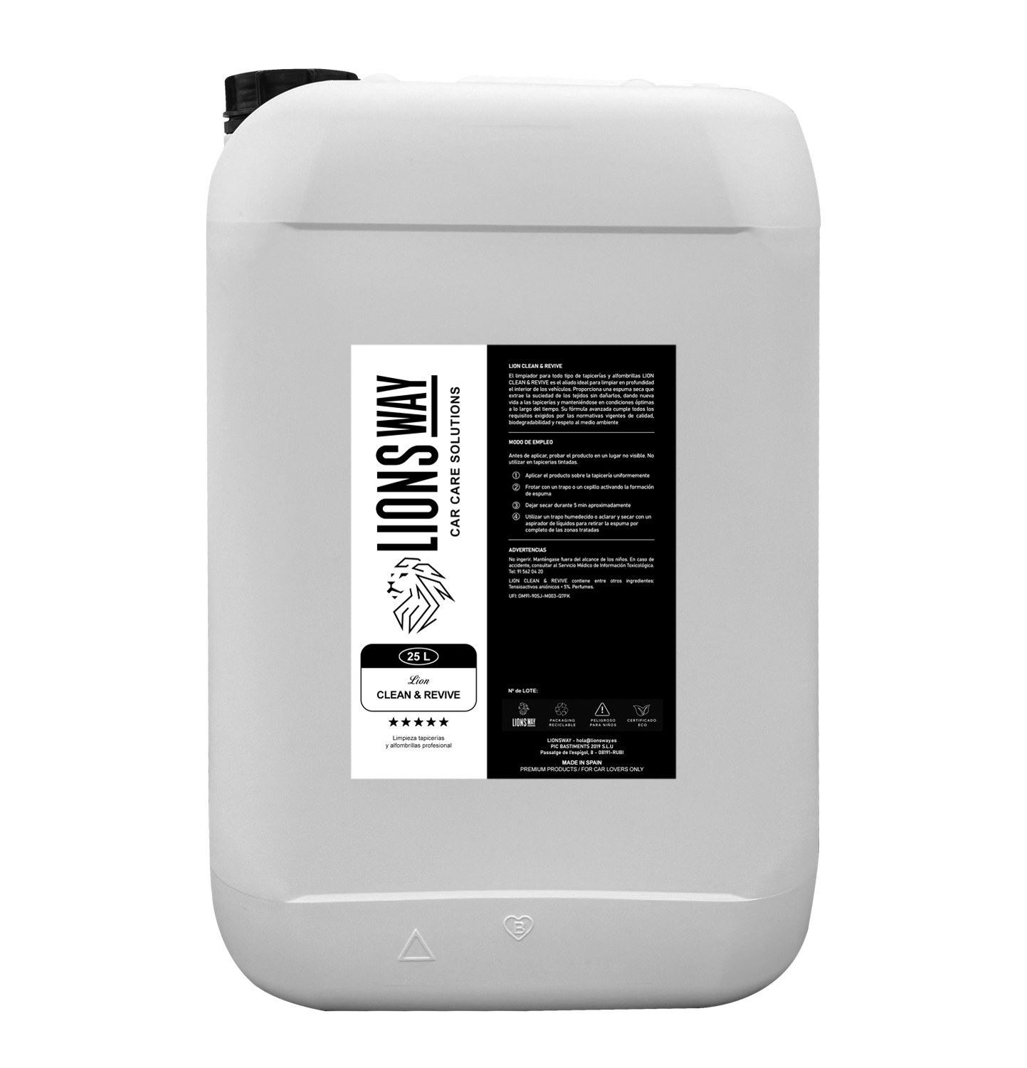 CLEAN REVIVE 25L – Limpiador de Tapicería Avanzado